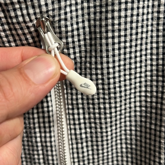 Vintage Nike Men's New Sptcas Firefly Seersucker Black White Zip-Up Jacket - Picture 3 of 14